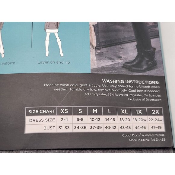 Cuddl Duds Fleecewear with Stretch Lounge Long Sleeve Tunic Womens Size XS‎ Grey - Picture 4 of 4